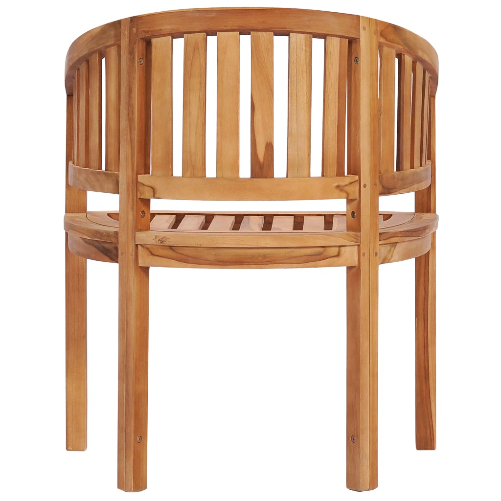 Chaises en forme de banane lot de 2 Bois de teck solide