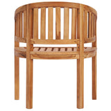 Chaises en forme de banane lot de 2 Bois de teck solide