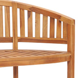 Banc de jardin en forme de banane 120 cm Teck solide