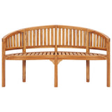 Banc de jardin en forme de banane 151 cm Teck solide