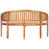 Banc de jardin en forme de banane 151 cm Teck solide