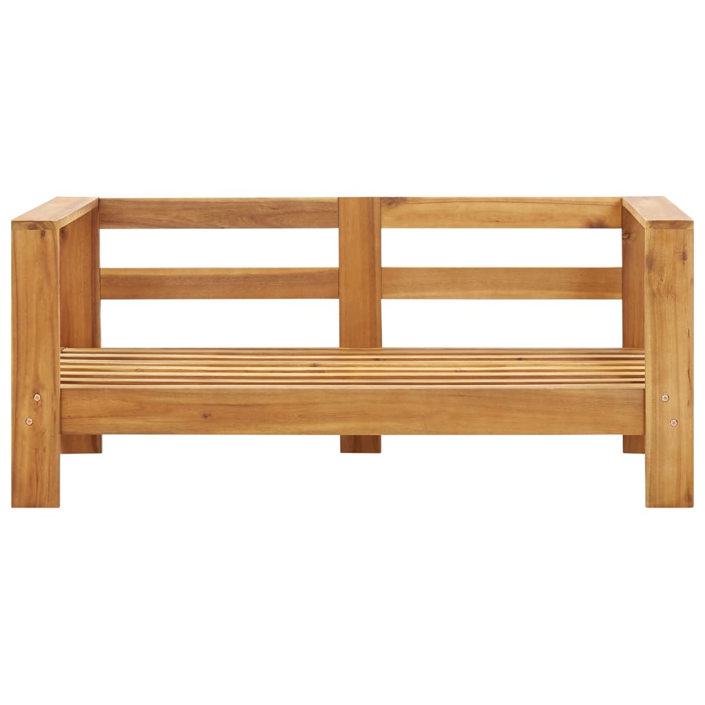 Banc de jardin avec coussins 140 cm Bois d'acacia solide Gris