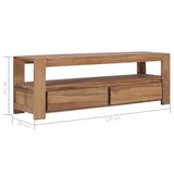 Meuble TV 120 x 30 x 40 cm Bois de teck massif