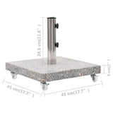 Socle de parasol Granite 30 kg Carré Gris