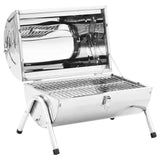 Barbecue au charbon portable Acier inoxydable Grilles doubles