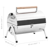 Barbecue au charbon portable Acier inoxydable Grilles doubles