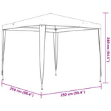 Tente de réception 2,5x2,5 m Blanc