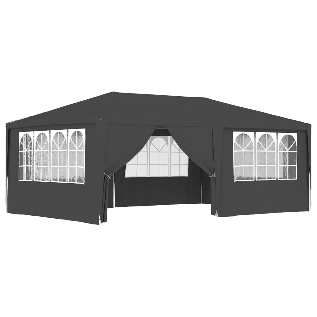 Reception tent and side walls 4x6 m Anthracite 90 g/m²