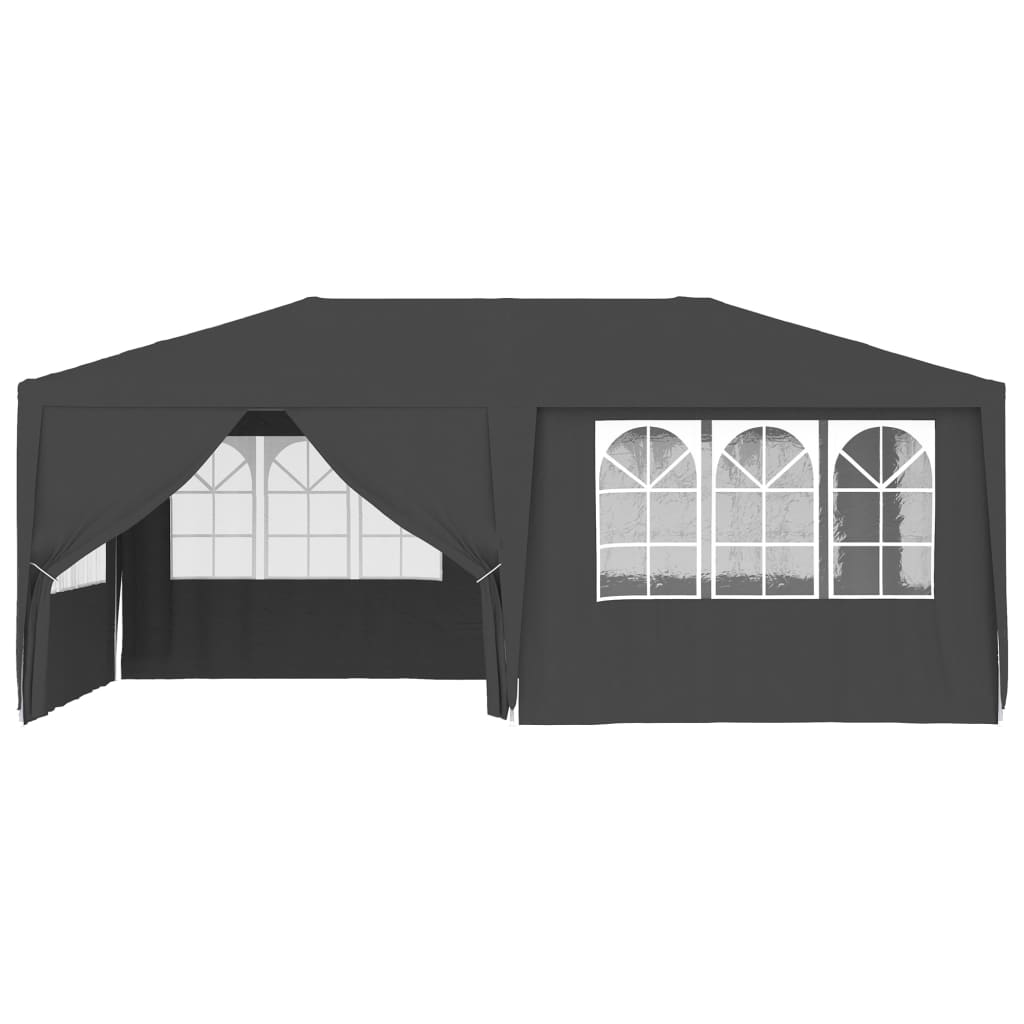 Reception tent and side walls 4x6 m Anthracite 90 g/m²