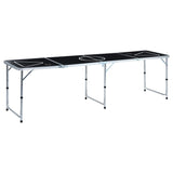 Table de bière-pong pliable 240 cm Noir