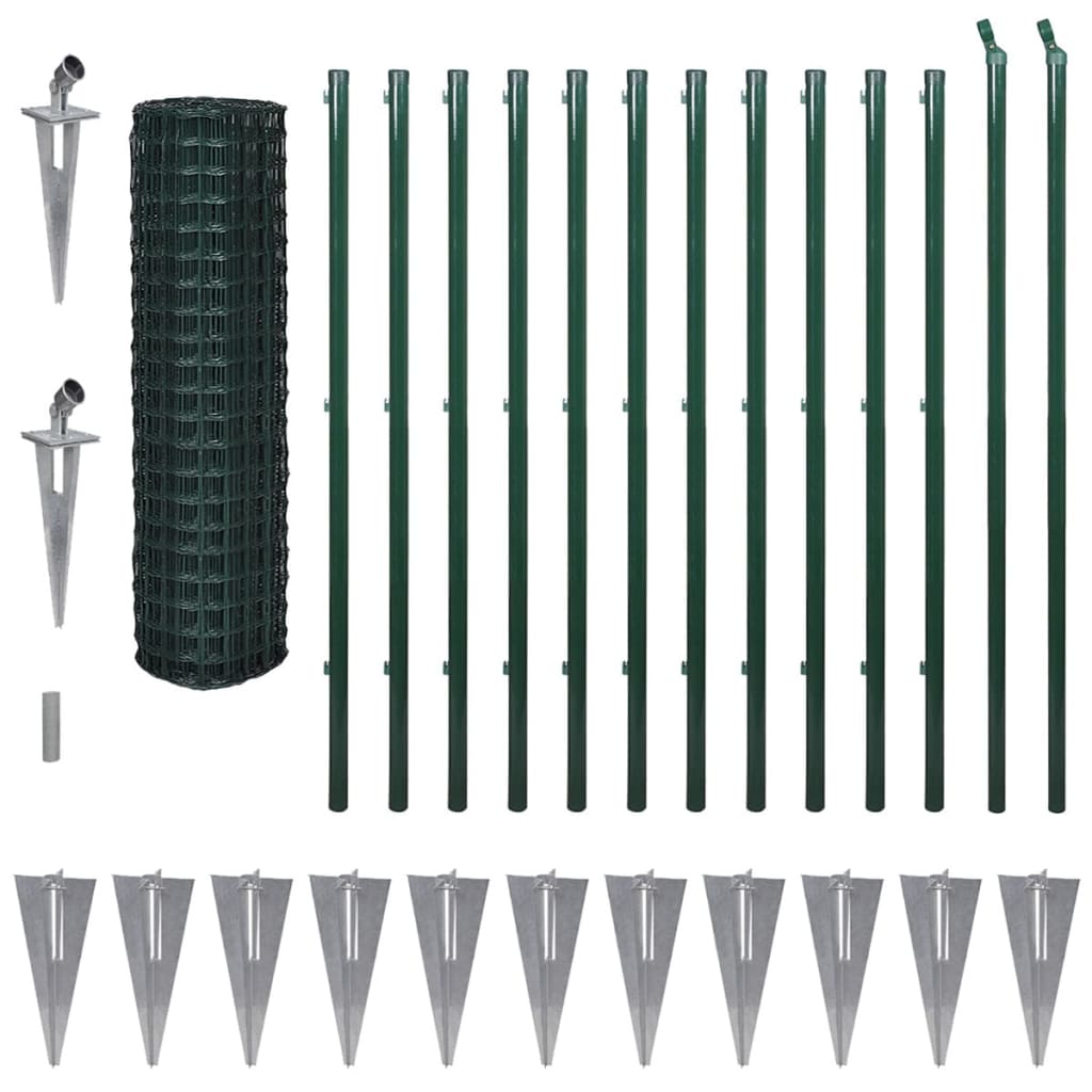 Euro Steel Fence 25 x 1.7 m Green