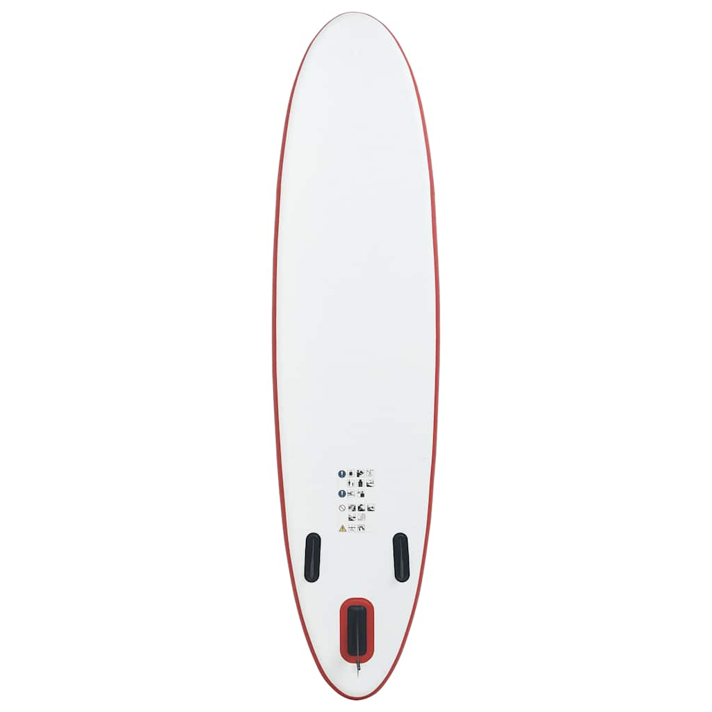 Red and White Inflatable SUP Board Set