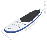 Blue and White Inflatable SUP Board Set