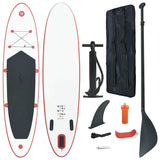 Red and White Inflatable SUP Board Set