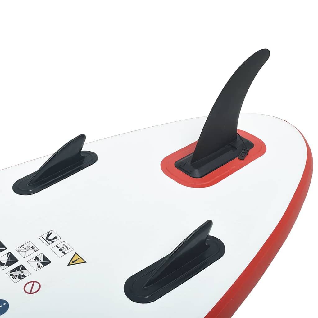 Red and White Inflatable SUP Board Set