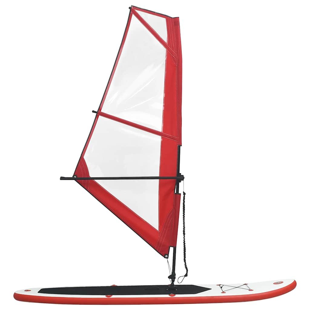 Inflatable SUP board set with sail Red and white