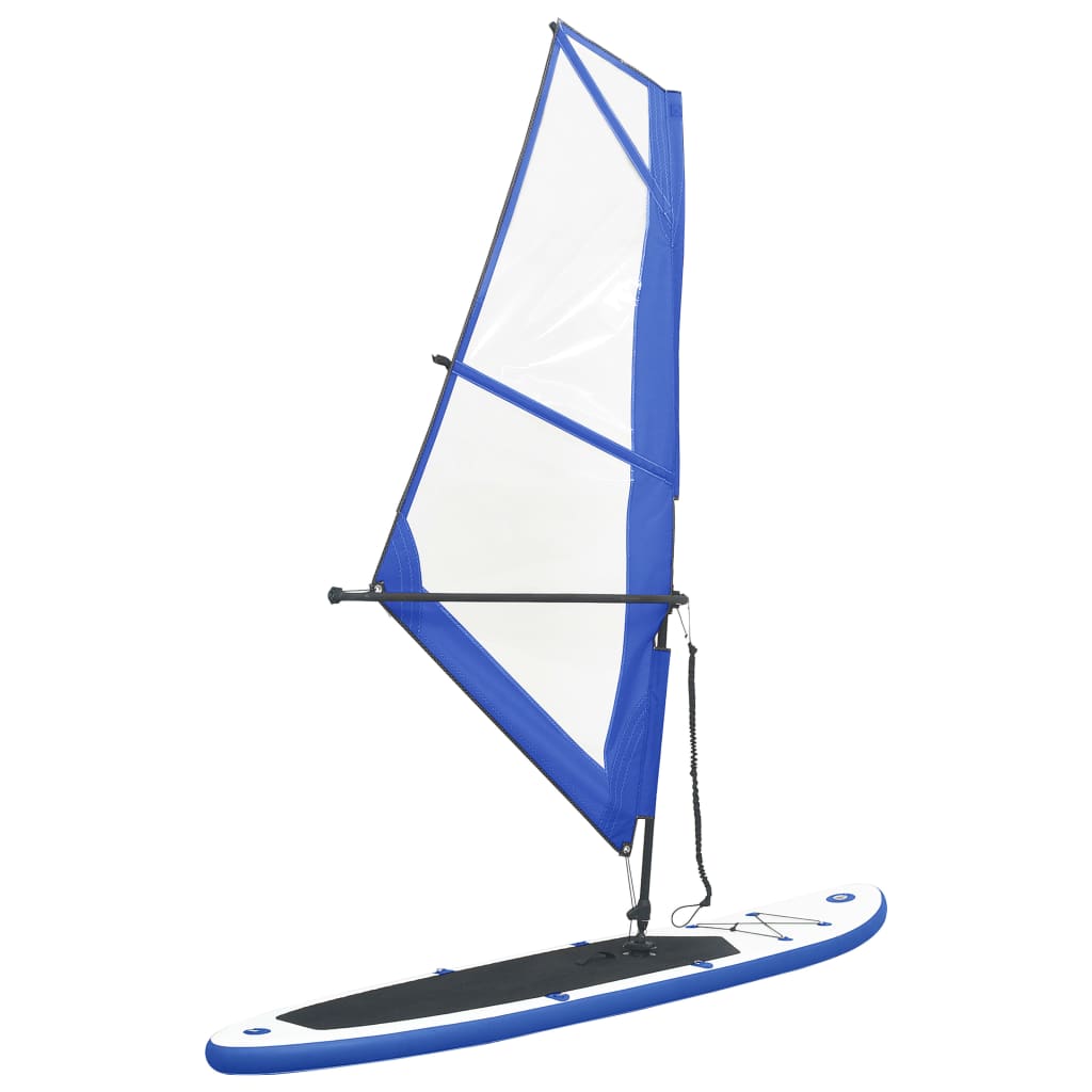 Inflatable SUP board set with sail Blue and white