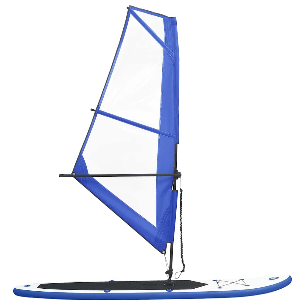 Inflatable SUP board set with sail Blue and white