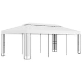 Tonnelle avec toit double 3x6 m Blanc