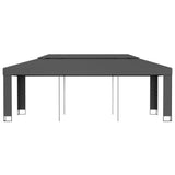 Tonnelle avec toit double 3x6 m Anthracite