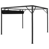 Chapiteau de jardin avec auvent rétractable 3x3 m Anthracite