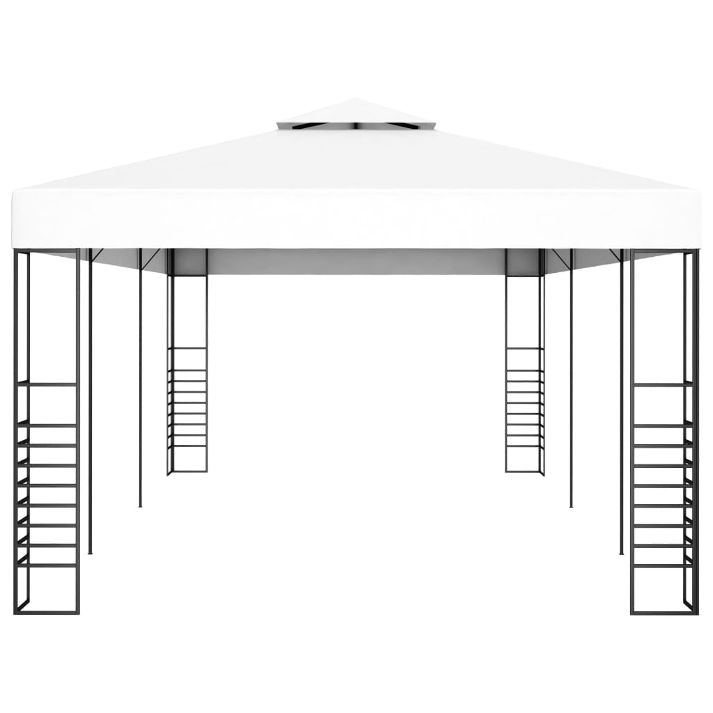 Tonnelle de jardin 6 x 3 m Blanc