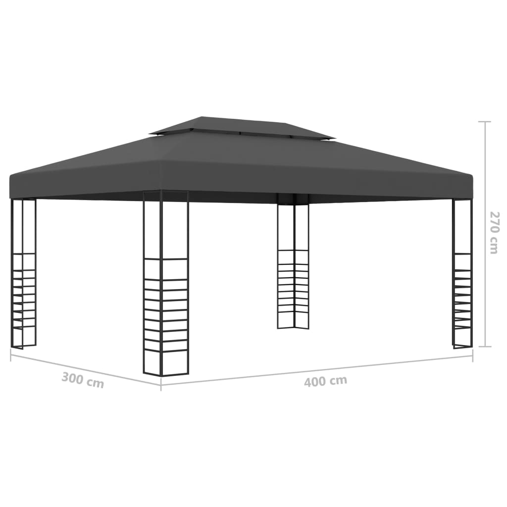 Tonnelle 3x4 m Anthracite