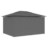 Tonnelle de jardin avec rideaux 4 x 3 m Anthracite