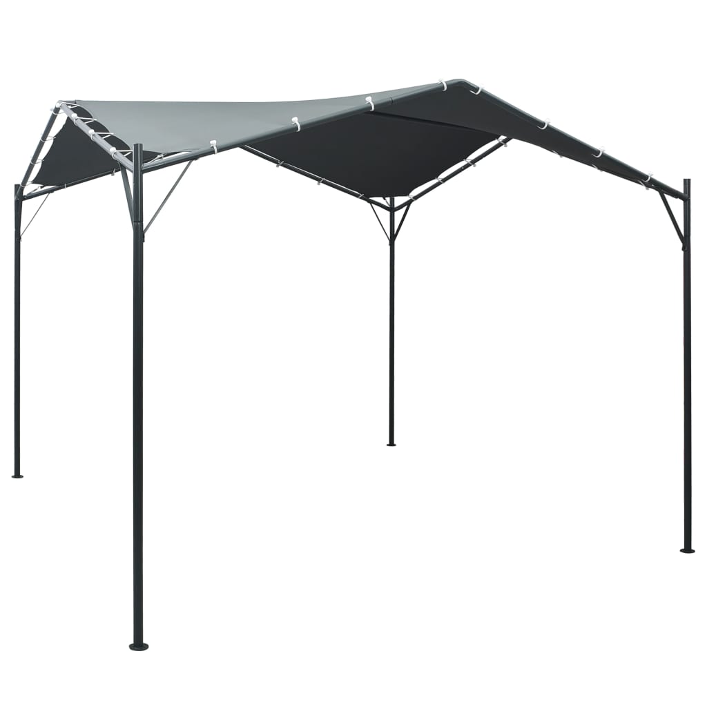 Auvent tente belvédère 3x3 m Acier Anthracite