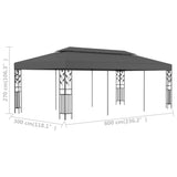 Belvedere 3x6 m Anthrazit