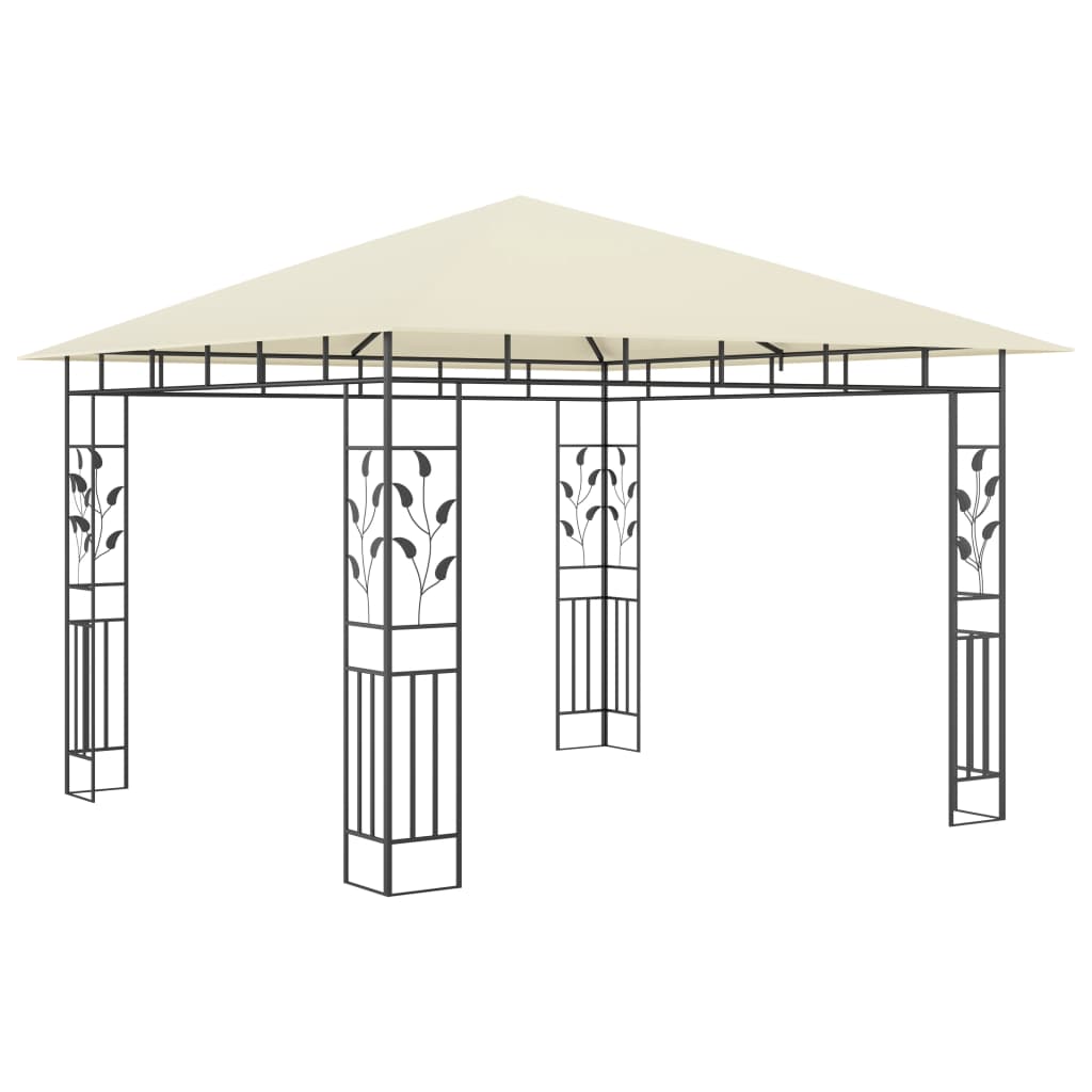 Belvédère avec moustiquaire 3x3x2,73 m Crème 180 g/m²