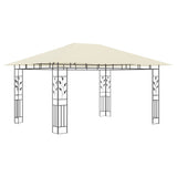 Gazebo with mosquito net 4x3x2.73 m Cream 180 g/m²