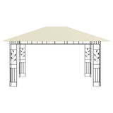 Pavillon mit Moskitonetz 4x3x2,73 m Creme 180 g/m²