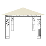 Pavillon mit Moskitonetz 4x3x2,73 m Creme 180 g/m²