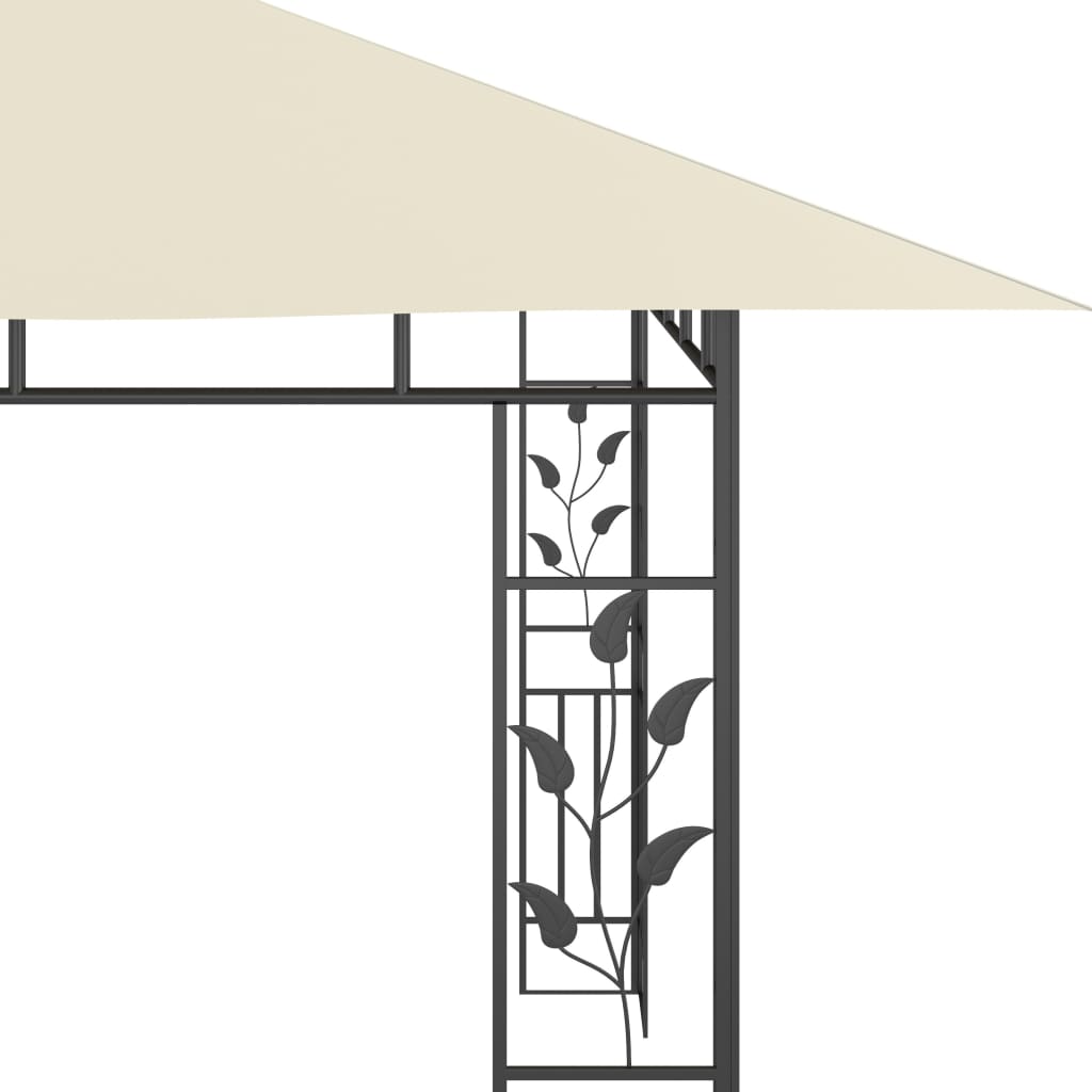 Belvédère avec moustiquaire 4x3x2,73 m Crème 180 g/m²