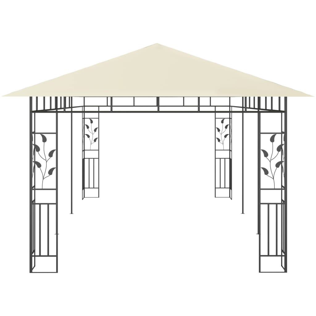 Belvédère avec moustiquaire 6x3x2,73 m Crème