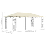 Belvédère avec moustiquaire 6x3x2,73 m Crème