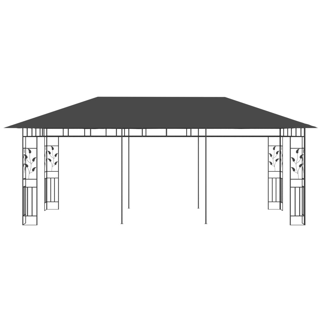 Belvédère avec moustiquaire 6x3x2,73 m Anthracite