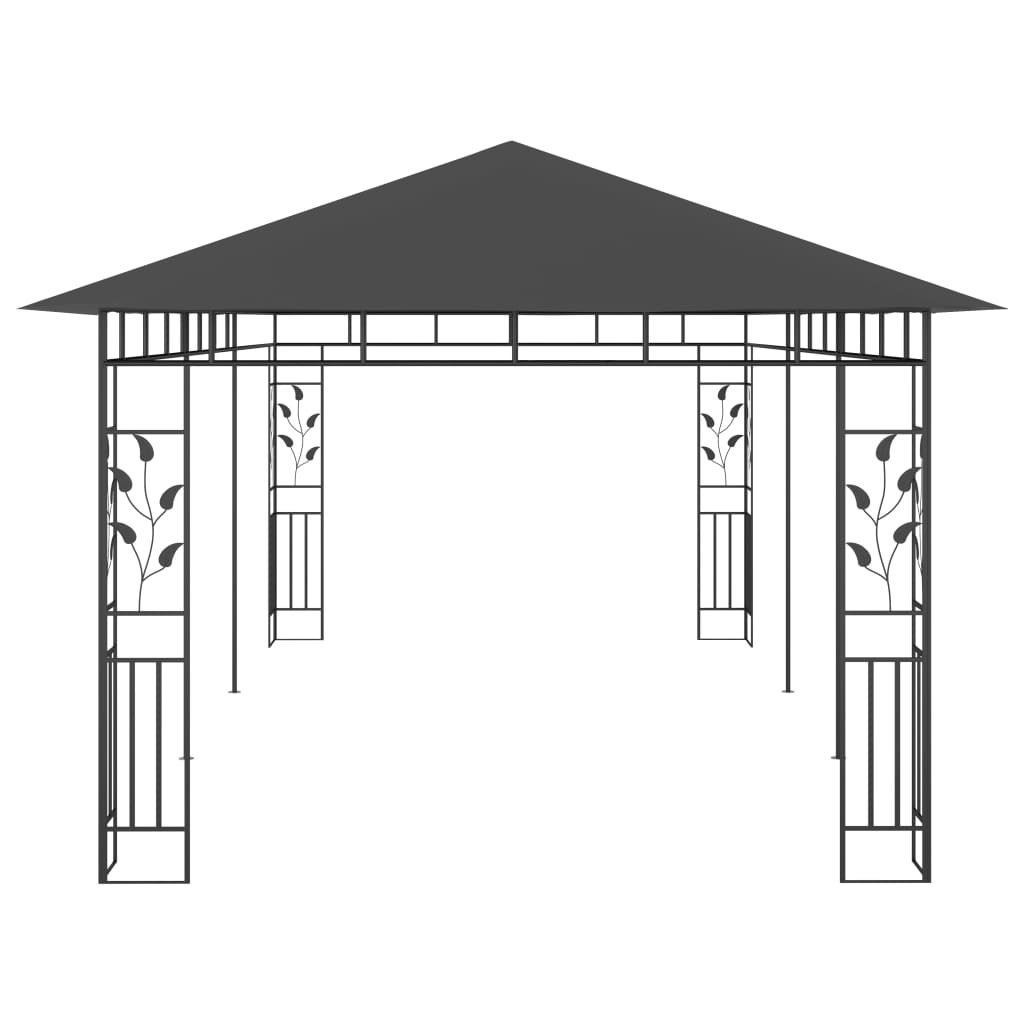 Belvédère avec moustiquaire 6x3x2,73 m Anthracite