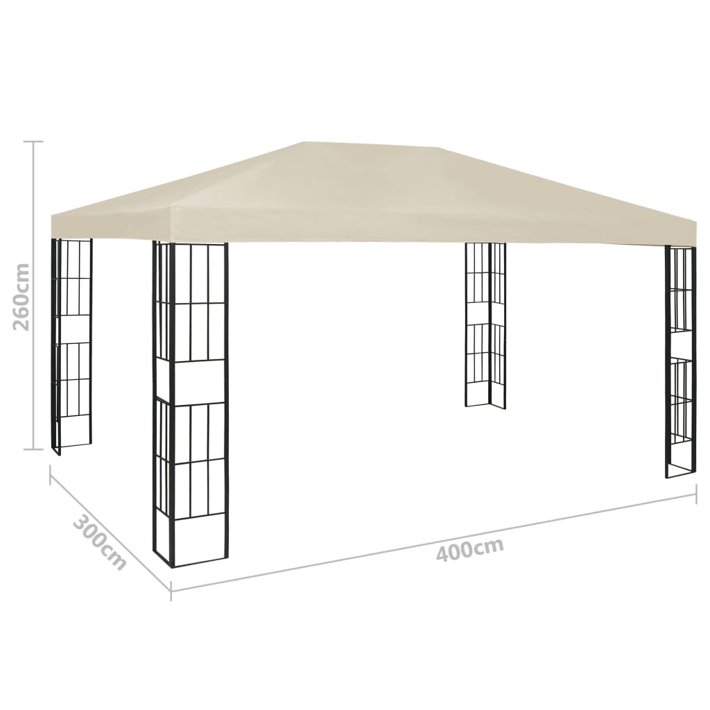 Tonnelle 3x4 m Crème