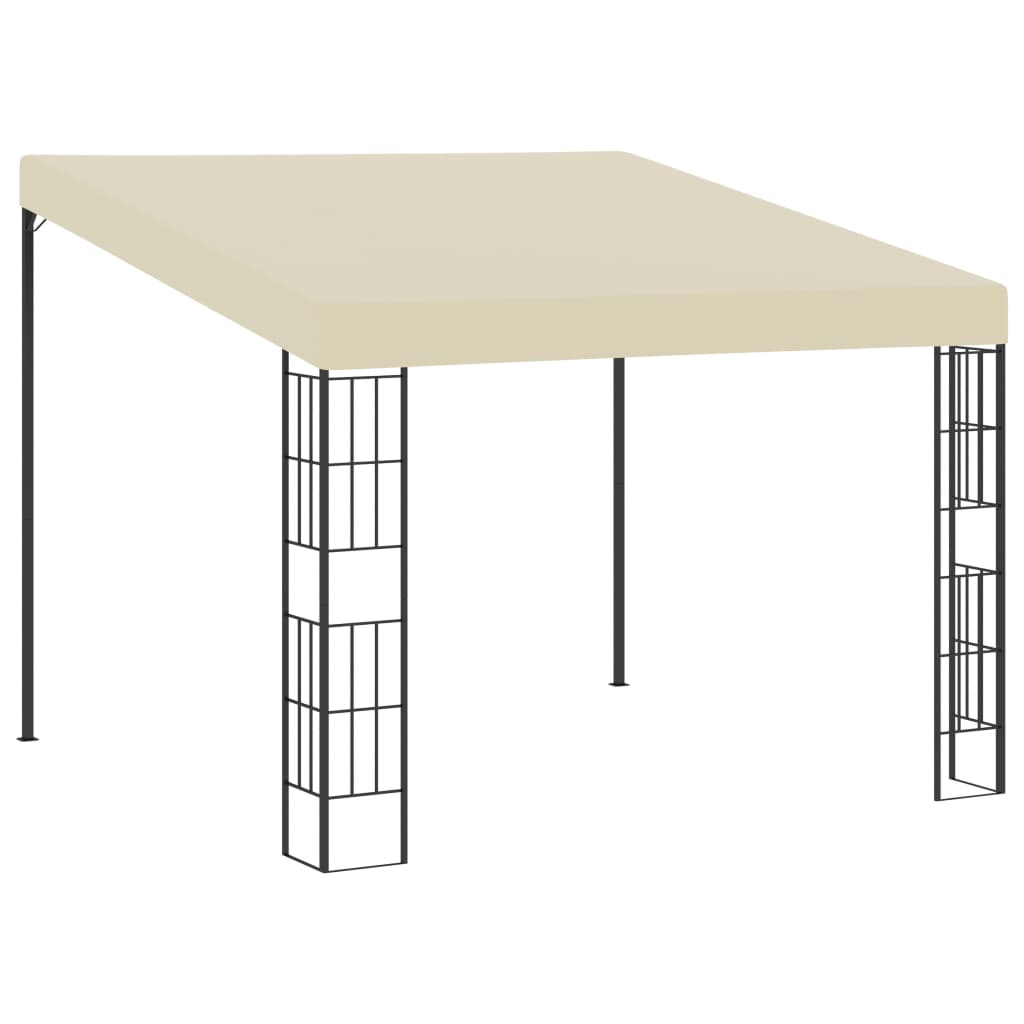 Wandpavillon 3x3 m, cremefarbener Stoff