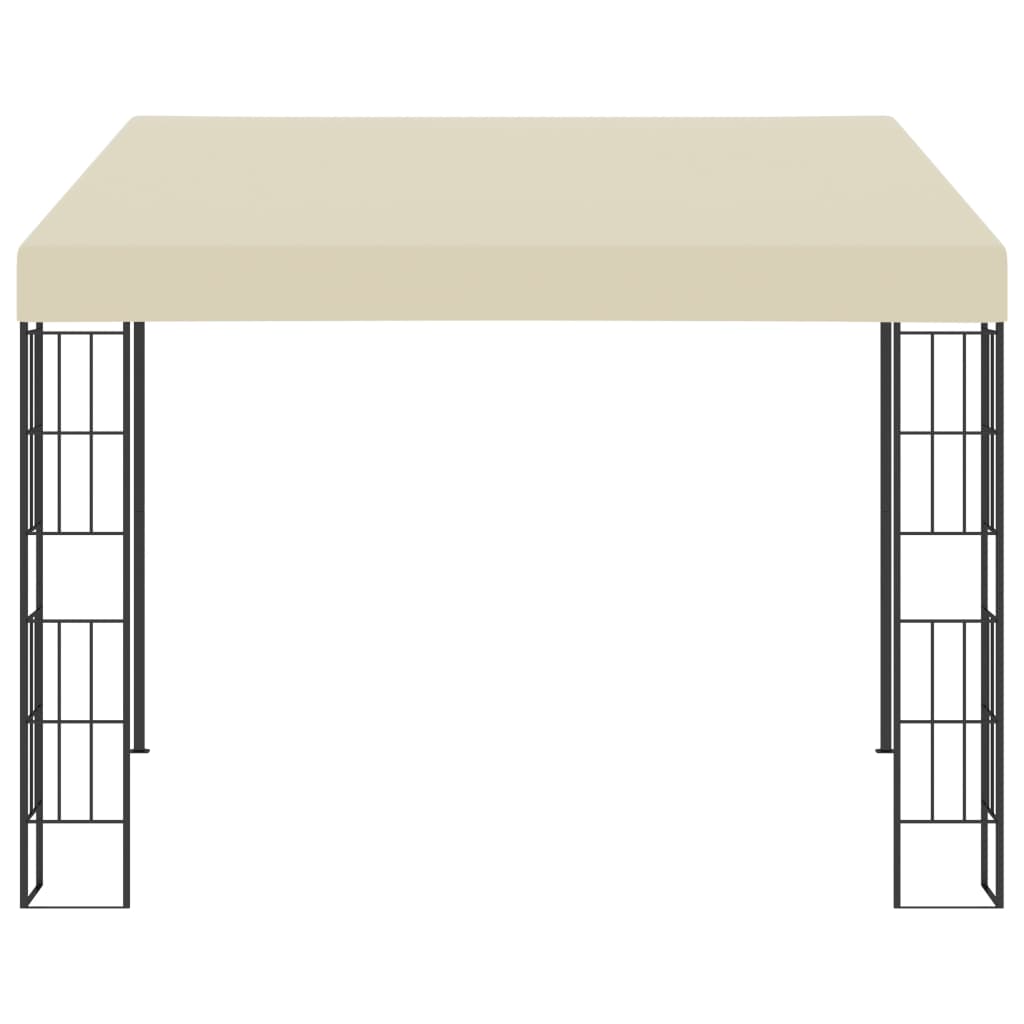 Wandpavillon 3x3 m, cremefarbener Stoff