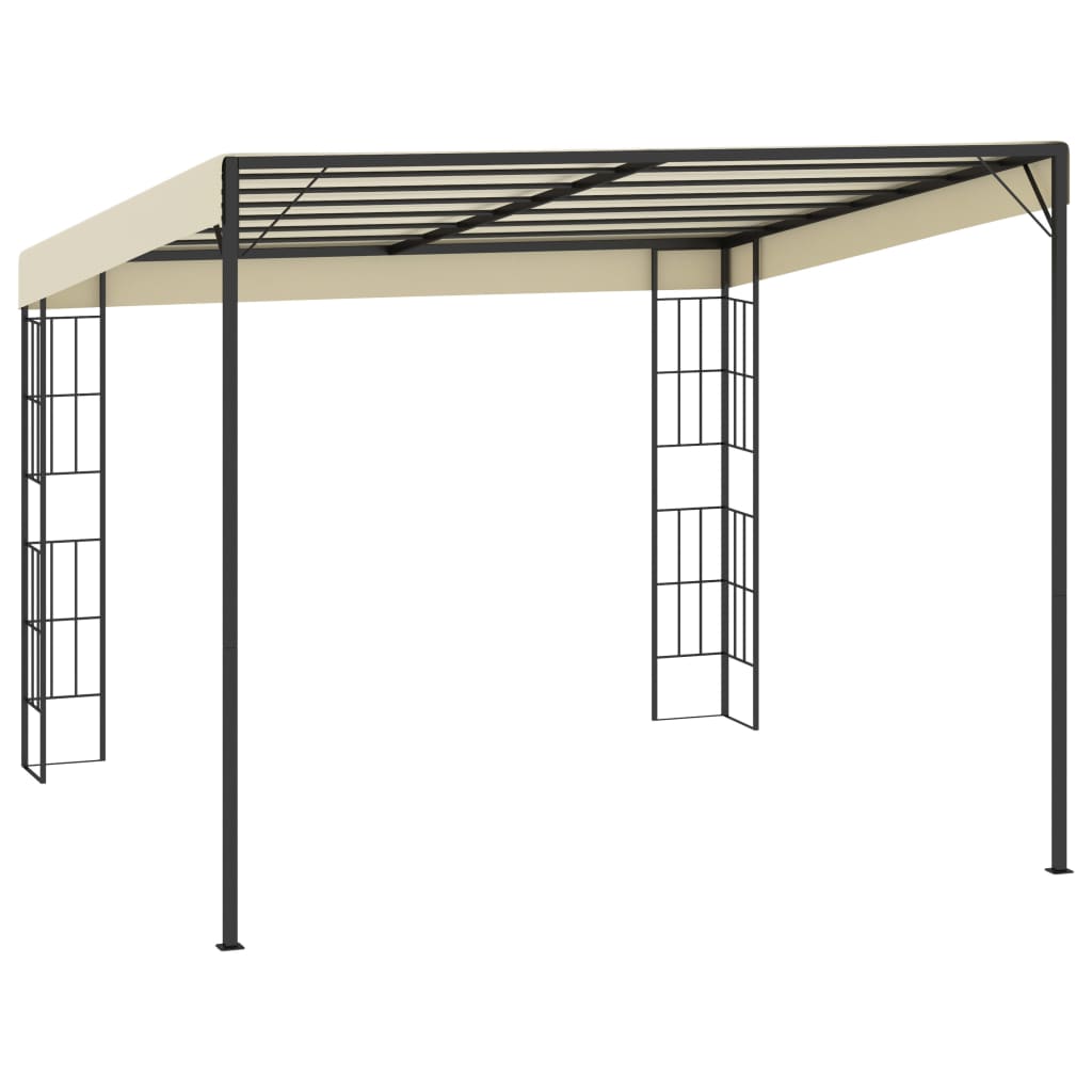 Wandpavillon 3x3 m, cremefarbener Stoff