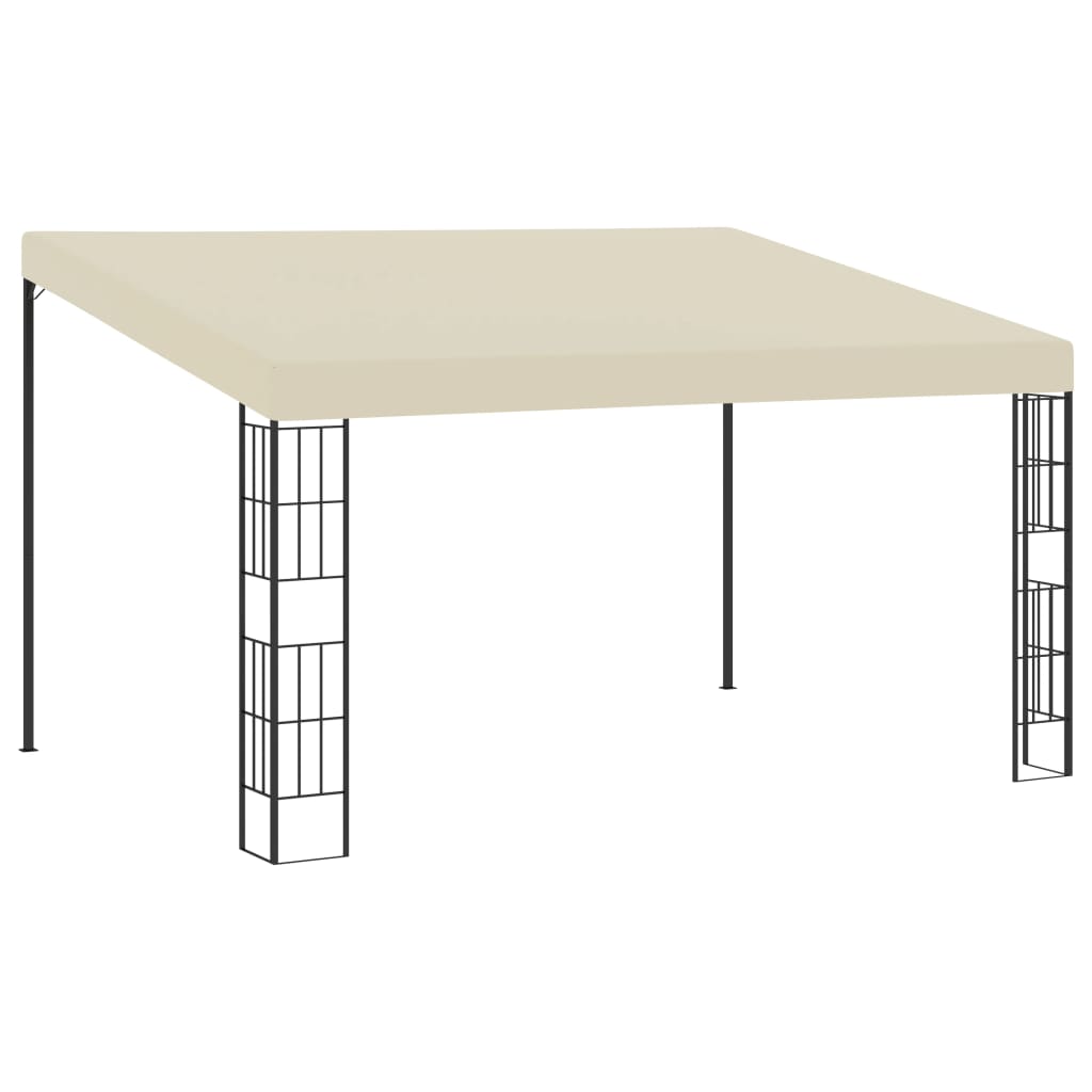 Wandpavillon 3x4 m, cremefarbener Stoff