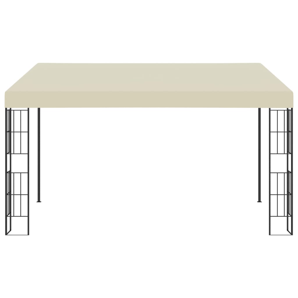 Wandpavillon 3x4 m, cremefarbener Stoff