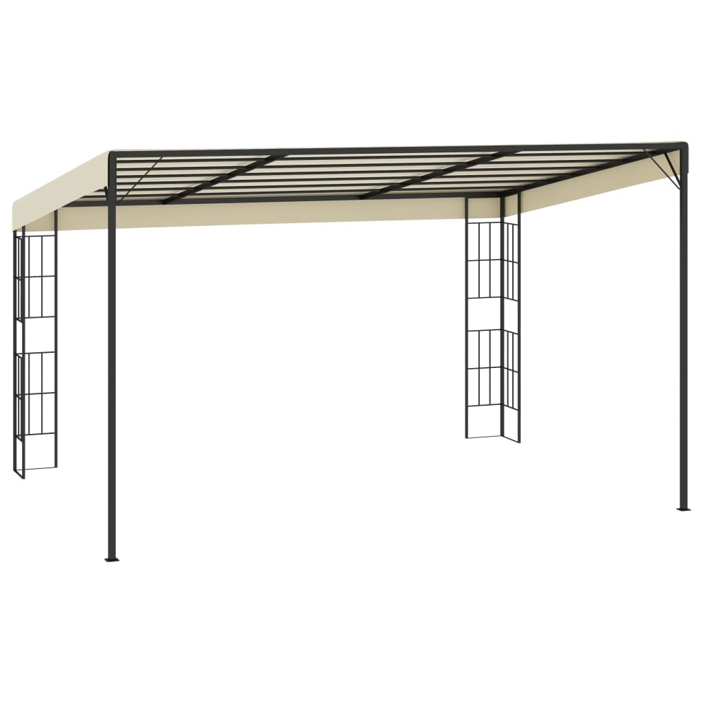 Wandpavillon 3x4 m, cremefarbener Stoff