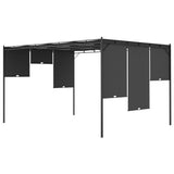 Garden gazebo with side curtain 4x3x2.25 m Anthracite