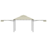 Belvédère avec double toits étendus 3x3x2,75 m Crème 180 g/m²