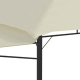 Belvédère avec double toits étendus 3x3x2,75 m Crème 180 g/m²