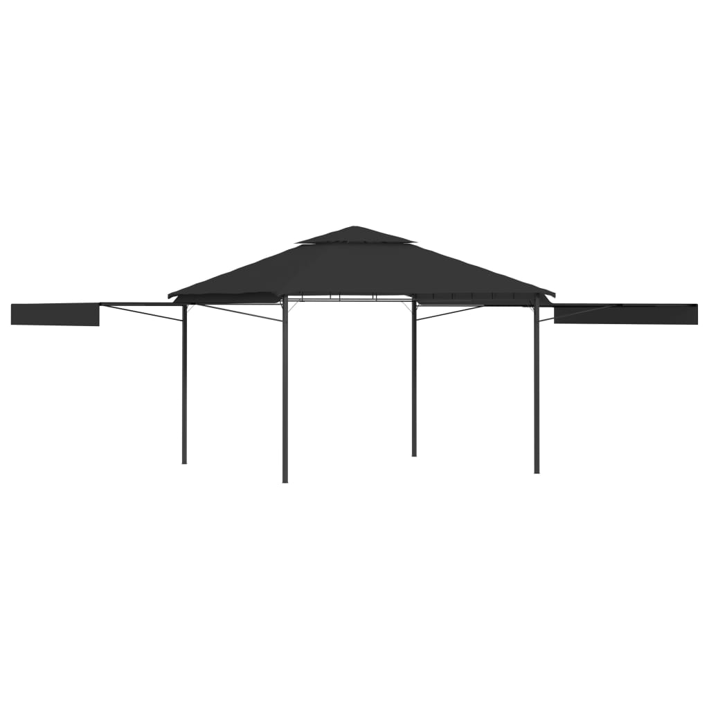 Belvédère et double toits étentus 3x3x2,75 m Anthracite 180g/m²